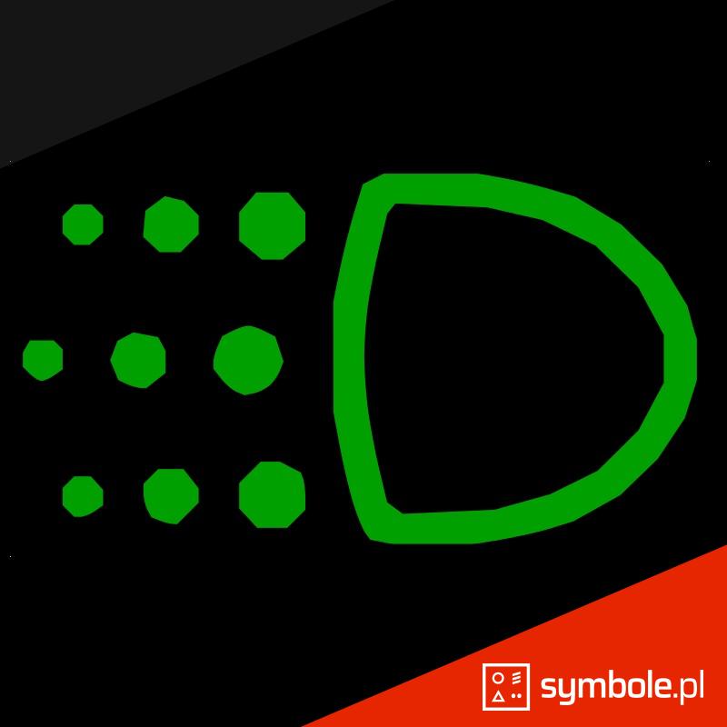 światła do jazdy dziennej symbol