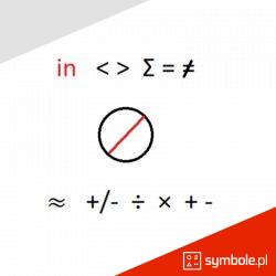 symbole matematyczne